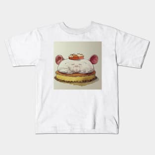 Fat Mouse Eating Cake Kids T-Shirt